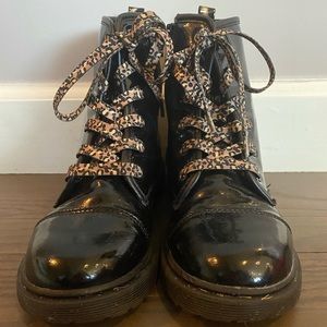 Black Boots, girls size 5